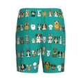 thumbnail image 4 of Rocae Cartoon Dogs for Men's Soft Sleep Pajama Shorts, Waistband and Pockets, 4 of 9