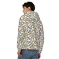 thumbnail image 4 of Wukai Paisley Floral 5 Print Men's Zip-Up Hoodie,Fleece Full-Zip Hoodie for Men, Hooded Sweatshirt-XX-Large, 4 of 5