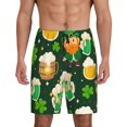 thumbnail image 2 of Rocae St Patrick's Day10 for Men's Soft Sleep Pajama Shorts, Waistband and Pockets, 2 of 9
