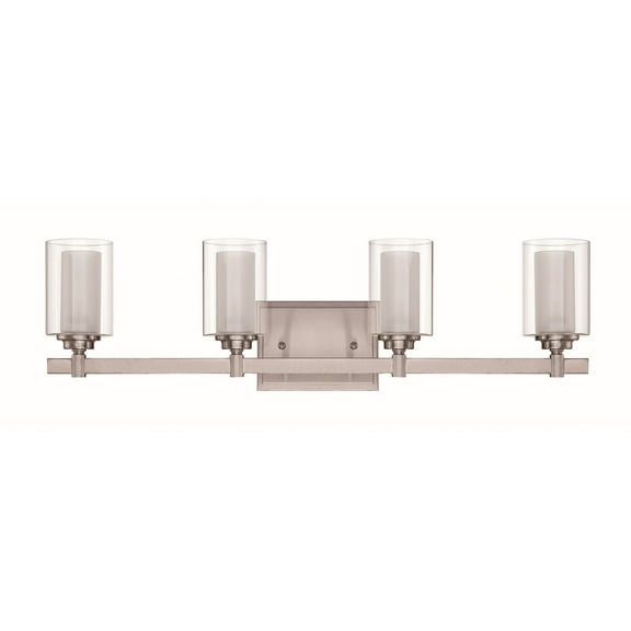 16727BNK4 Craftmade Lighting Celeste 4 Light Bath Vanity in Modern Style - 26.75 inches wide by 7 inches high-Brushed Polished Nickel Finish