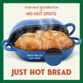 thumbnail image 4 of Enameled Cast Iron Bread Oven 2 Qt (Blue), Non-Stick Single Loaf Cast Iron Bread Pan with Lid, Easy Homemade Sourdough Dutch Oven with Lid, Oven-Safe Artisan Bread Baking Pan, 4 of 7