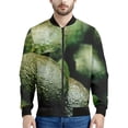 thumbnail image 3 of Chaqueta con cremallera y estampado de aguacate para hombre, chaqueta con estampado 3D de frutas, chaqueta informal de calle con cremallera, sudadera de manga larga tipo bombardero, 3 of 4