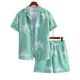 thumbnail image 5 of CHUMUD Men's Hawaiian Matching Set Summer Outerwear Beach 2 Piece Vacation Outfits Tropical print Shirts and Shorts, 5 of 5