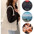 thumbnail image 5 of Kukuzhu Beach Bags for Women, Summer Mesh Beach Tote Bag Hand Woven Beach Bag Weaving Hollow Shoulder Bag Handbag, 5 of 5