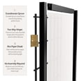 thumbnail image 4 of Red Lantern 3 ft. Short Window Pane Shoji Screen - Black - 3 Panels, 4 of 7