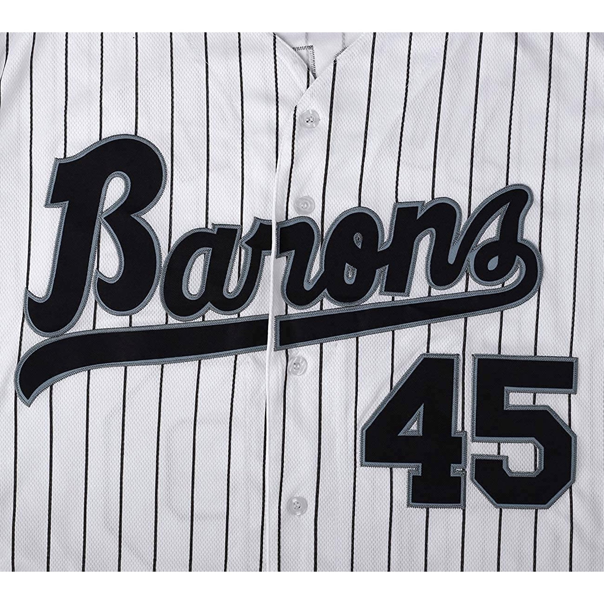 45 Barons White Pinstripe Jersey – Birmingham Barons