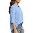 thumbnail image 6 of cocolona Womens 3/4 Sleeve V Neck Blouses Casual Loose Solid Color Shirts Basic Outfits Tops, 6 of 7