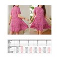 thumbnail image 2 of Vestido, Vestido de talla grande para mujer Vestido informal con botones de manga corta y estampado Abanopi XX-grande, 2 of 7