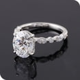 thumbnail image 3 of solitaire jewels 2.75CT Oval Moissanite Halo Engagement Ring For Women, 18K White Gold, 3 of 8