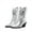 SILVER-PAT, variant on Women's Western Leather Ankle Boots