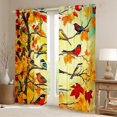 thumbnail image 2 of Castle Fairy Birds Blackout Curtains Set of 2 (52x84 Each),Fall Leaves Window Curtains, 2 of 6