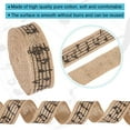 thumbnail image 3 of Musical Note Print Burlap Ribbons Tan 1-1/8 inch(30mm) about 5.47 Yards(5m)/Roll, 3 of 7