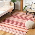 thumbnail image 2 of SAFAVIEH Montauk Kenyon Southwestern Cotton Area Rug, Orange/Ivory, 6' x 6' Square, 2 of 8