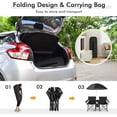 thumbnail image 6 of CRXX Double Camping Chair with Canopy, Folding Camp Chairs w/Cup Holder, Cooler & Carry Bag, Table, Side Pocket, 2 Person Portable Beach Chair with Umbrella, for Picnic Fishing (Black), 6 of 9