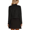 thumbnail image 3 of Unique Bargains Veste Décontractée pour Femmes Vintage Bouton Décor Crop Steampunk Veste Noire L, 3 of 6