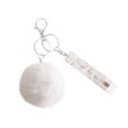 thumbnail image 2 of Sonducket Llavero anillo bola de peluche hebilla colgante coche llavero bolso cartera bolso decorativo llavero colgante joyería niñas Ropa, zapatos y accesorios Miscelánea Blanco, 2 of 6