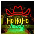 thumbnail image 1 of Letrero De Neón "Ho Ho Ho Howdy" Regulable Para Tienda, Sala De Juegos, Decoración Festiva Del Oeste, Fiesta Temática,32x32cm, 1 of 4