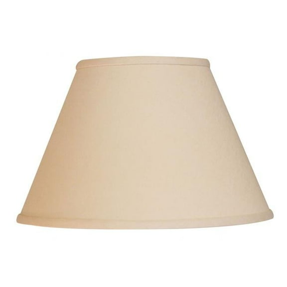 12 in. Parchment Premium Empire Slanted Linen Lampshade, Beige