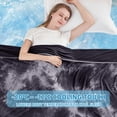 thumbnail image 3 of Teler Cooling Blanket for Hot Sleepers, Lightweight Summer Cold Thin Blankets for Sleeping, Queen Size(90.2"*90.2"), Black, 3 of 8
