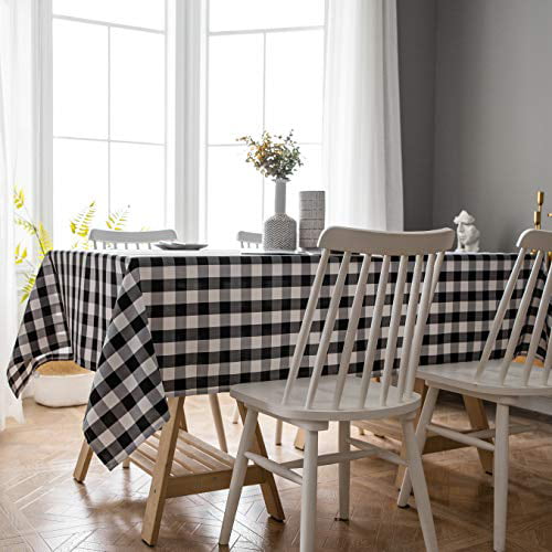 Aquazolax Black And White Buffalo Check, Black And White Buffalo Check Dining Room Chair Covers