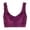 Purple, variant on Front Zipper Wireless Floral Lace Bra Sexy Deep Adjustable Elastic Bralette Comfy Bra (White, M)