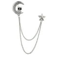 thumbnail image 1 of Broche de estilo retro para mujeres, hombres, broche, camisas, cuello, cadena, Broche Búho -Plata Zulema Trajes Broche, 1 of 7