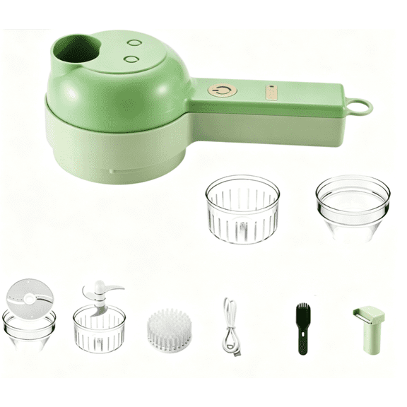 Electric Vegetable Cutter 4 in 1 Handheld Food Chopper for Garlic Pepper and Cooking