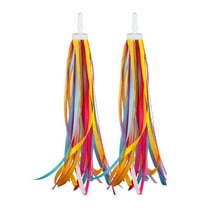 AMLESO Kids Bike Streamers Bicycle Grips Tassels Boys and Girls Durable 8inch Length Bicycle Handlebar Streamers for Tricycle Riding Red Blue Yellow
