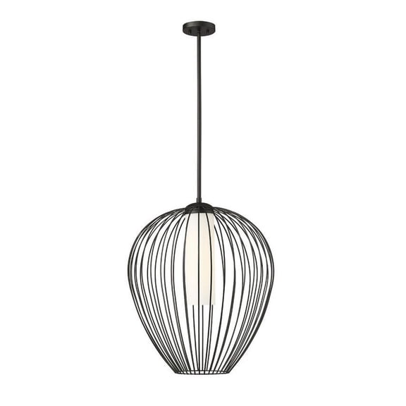 7507-22MB-Z-Lite-Savanti - 1 Light Pendant In Modern Style-25.5 Inches Tall and 22 Inches Wide-Matte Black Finish