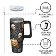 thumbnail image 3 of 30 oz Halloween Cute Skeleton Bat Tumbler Insulated Stainless Tumbler, Spooky Pumpkin Coffee Cup Water Bottle, Holiday Gift Idea, 3 of 5