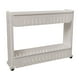 thumbnail image 2 of Carro de almacenamiento rodante delgado de 2 niveles, estante organizador de grietas multifuncional para cocina, baño, sala de estar, 54x12x40cm, blanco/gris, plástico fácil de limpiar, estantería, 2 of 6