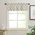 thumbnail image 3 of Beige Morocco Valances for Windows Farmhouse Kitchen Curtains Valances Rod Pocket Valance Curtains for Kitchen Windows Modern Moroccan Geometric Abstract Art Window Valances for Bathroom 42"x12", 3 of 6