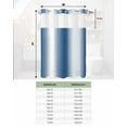 thumbnail image 7 of No Hook Shower Curtains, Lake Blue White Ombre Stall Bathroom Curtain with Snap in Liner, Retro Minimalist Gradient Art Waterproof Washable Fabric Bathroom Shower Curtain Sets, 48" x 72", 7 of 7