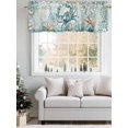 thumbnail image 3 of Retro Sea Crabs Valances for Windows Sea Stars Corals Ocean Animals Kitchen Valance Curtain Rod Pocket Small Curtains for Cafe Bathroom Laundry Basement 42" x 12", 3 of 8