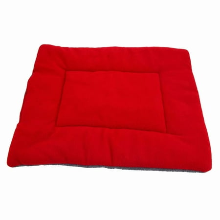 Washable Soft Comfortable Silk Wadding Bed Pad Mat Cushion for Pet Red Wine