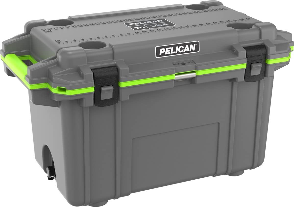 Pelican Elite 70 Quart Cooler Dark Grey/Green