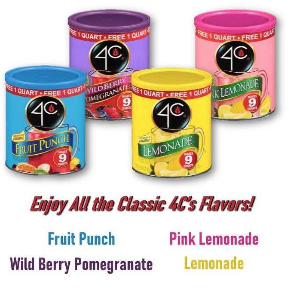 Powdered Drink Mix Cannisters, Lemonade 3 Pack, 28 Quarts, Family Sized Cannister, Thirst Quenching & Refreshing Flavors