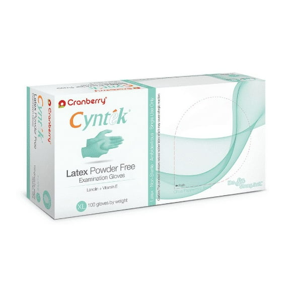 Cranberry 7839 Cyntek Latex Examination Gloves Scented Powder Free Extra Large 100/Box