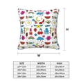 thumbnail image 2 of Throw Pillow Covers, Cute pattern Soft Square Pillow Cases with Invisible Zipper for Couch Bed Sofa, Farmhouse Fall Home Decor 20"x20", 2 of 7