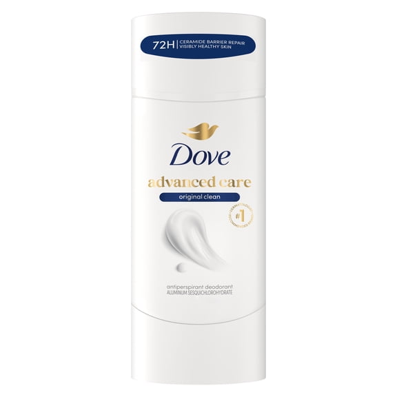 Dove Advanced Care Antiperspirant Deodorant Stick For Helping Repair Skin Barrier After Shaving, Original Clean With 72-Hour Sweat & Odor Protection, ,2.6 oz