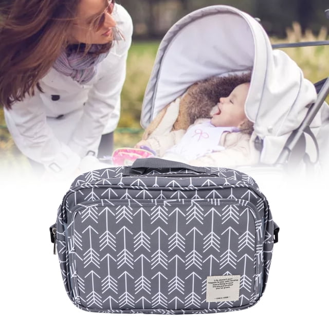 Bolsa de almacenamiento lateral para cochecito, bolsa para cochecito de bebé, bolsa grande para cochecito de bebé, bolsa de pañales para bebé, muy versátil
