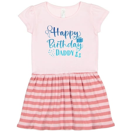 

Inktastic Blue Happy Birthday Daddy Gift Toddler Girl Dress