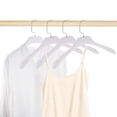 thumbnail image 2 of Perchas de ropa únicas Bargains 4 Pcs, percha plana duradera con gancho blanco, 2 of 5