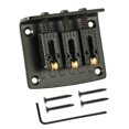 thumbnail image 1 of Puente de Cola RíGida para Guitarra de 3 Cuerdas para Caja de Puros, Piezas de Guitarra EléCtrica Reemplazo de Guitarra Cromado, Negro, 1 of 5