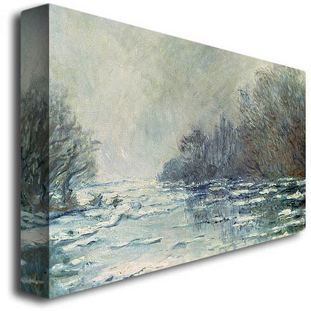 Trademark Fine Art "The Break up at Vetheuil 1883" Canvas Wall Art by Claude Monet