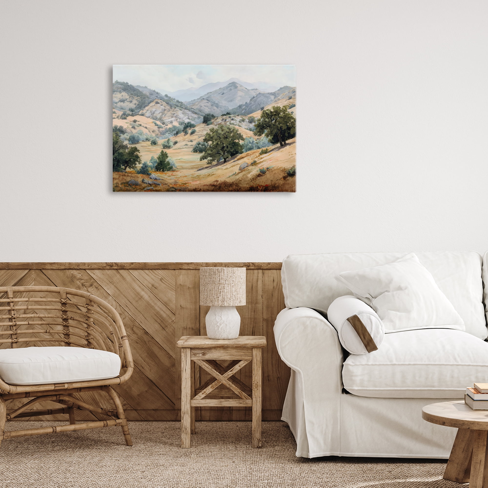 Stupell Industries Mountains and Trees Valley View Canvas Wall Art, design by Petal Prints Design