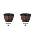 thumbnail image 2 of Youkk Imitation Barrels Flowerpot Garden Ornament Gardening Accessory Scene Layout Indoor Outdoor Planter Rounded Bucket type1, 2 of 6
