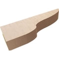 thumbnail image 6 of 5"W x 30"D x 10"H Thin Greensboro Rough Cedar Woodgrain TimberThane Corbel, Primed Tan, 6 of 6