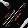 thumbnail image 4 of 6 Pack Tension Rods 28 to 48 Inches, Adjustable Spring Tension Rod for Window Curtain, Kitchen Cupboard Utensils, Closet, and Cabinet, White, 4 of 6
