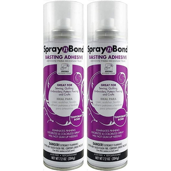 Therm O Web Spray N Bond Quilt Basting Adhesive Spray, 7.2 OZ (204g) (2)